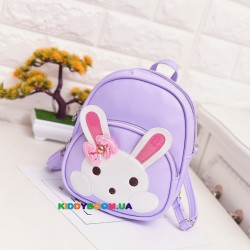 Детский рюкзак-сумка Зайчик, фиолетовая